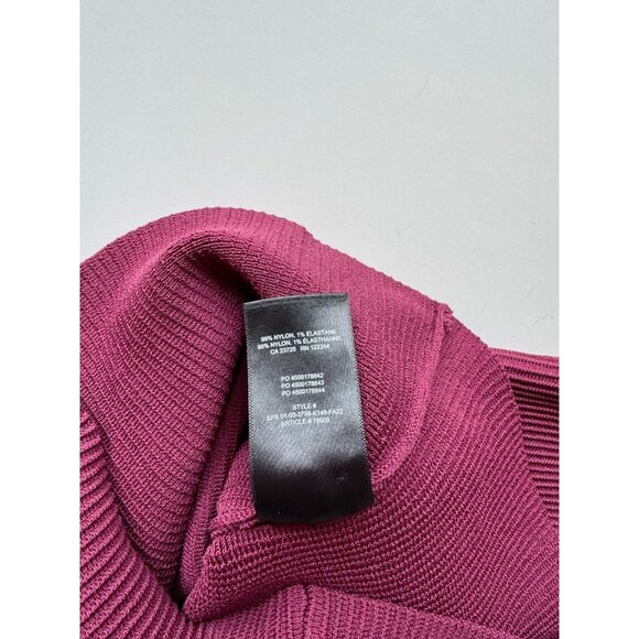 NWOT Aritzia BABATON Sculpt Knit Burgundy Sweetheart Long Sleeve Top, Size S - Picture 10 of 16